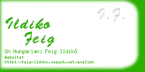 ildiko feig business card